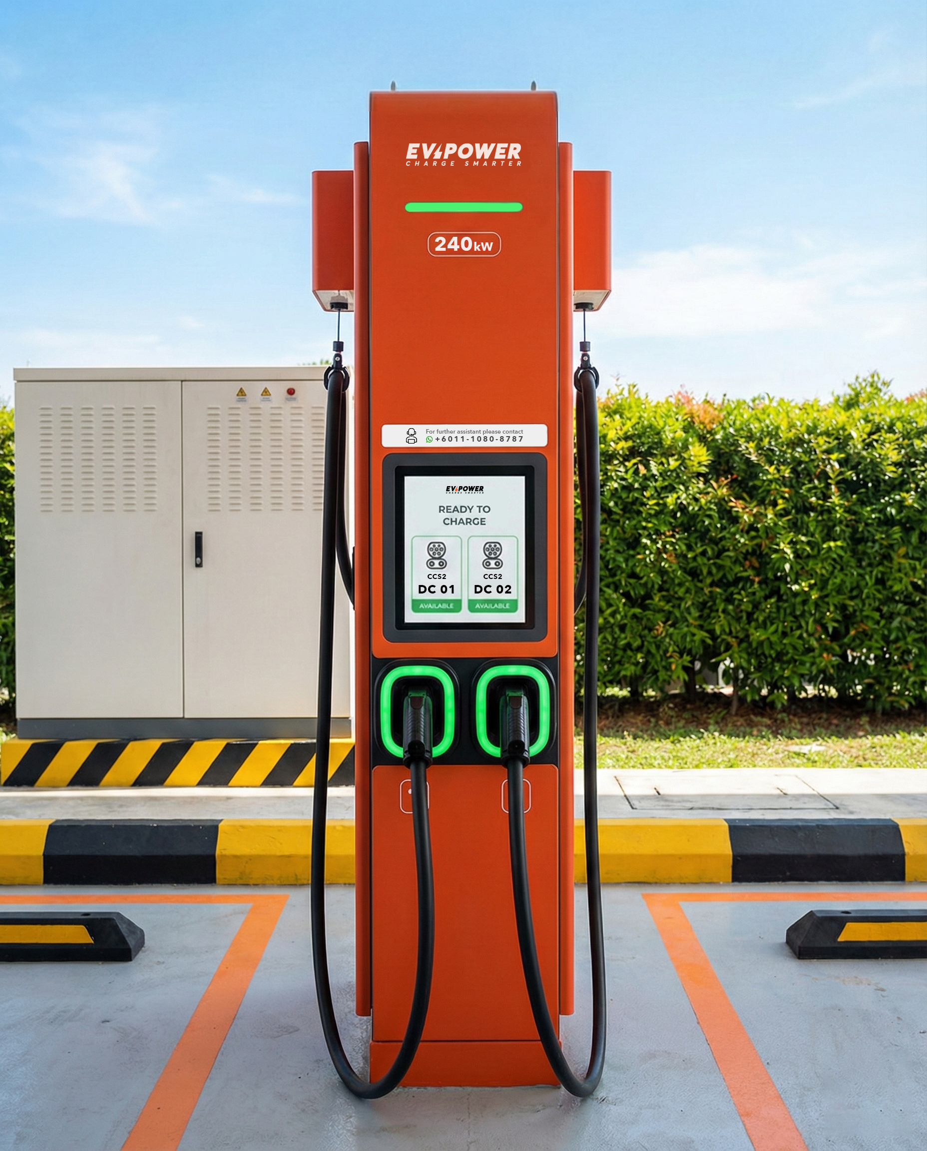 EVPower 240kW DC Fast Charger with dual connectors